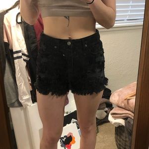 Black target shorts